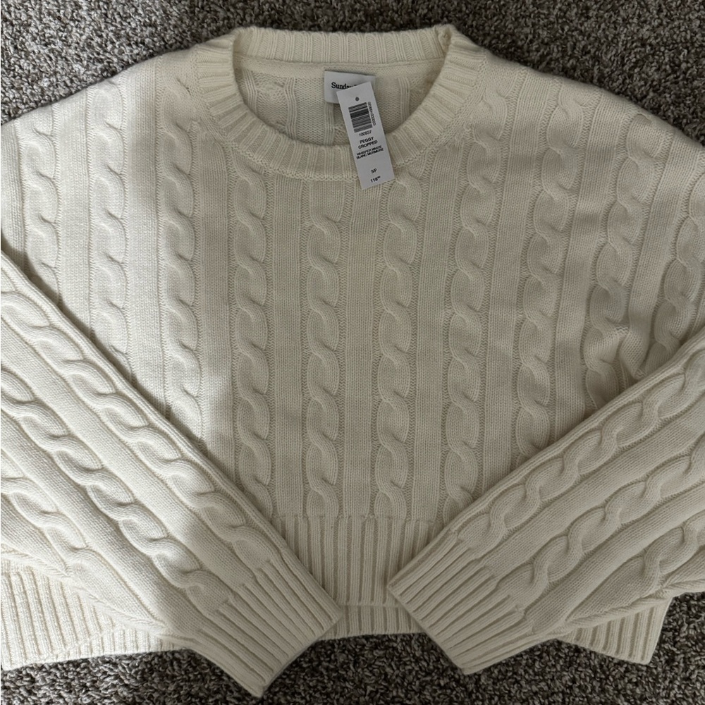 cropped peggy sweater